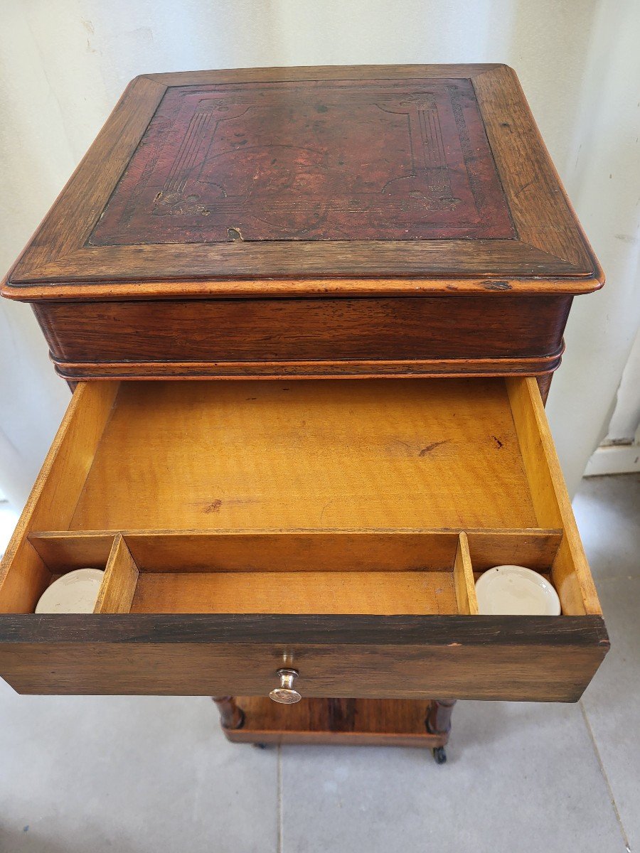 Rosewood Watercolorist Table Restoration Period Early 19th Century -photo-4