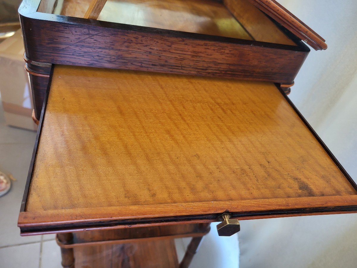 Rosewood Watercolorist Table Restoration Period Early 19th Century -photo-2