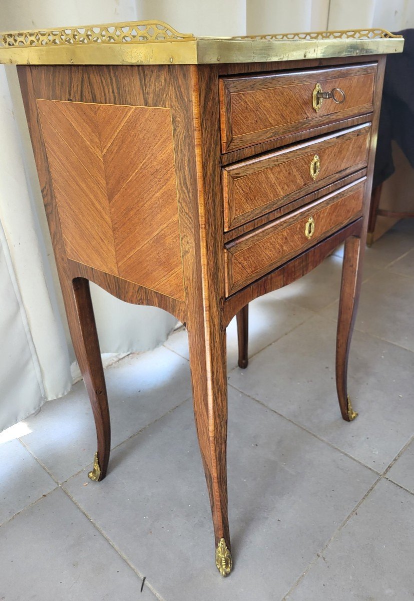 Louis XV Period 18th Century Chiffonniere Marquetry Coffee Table -photo-2