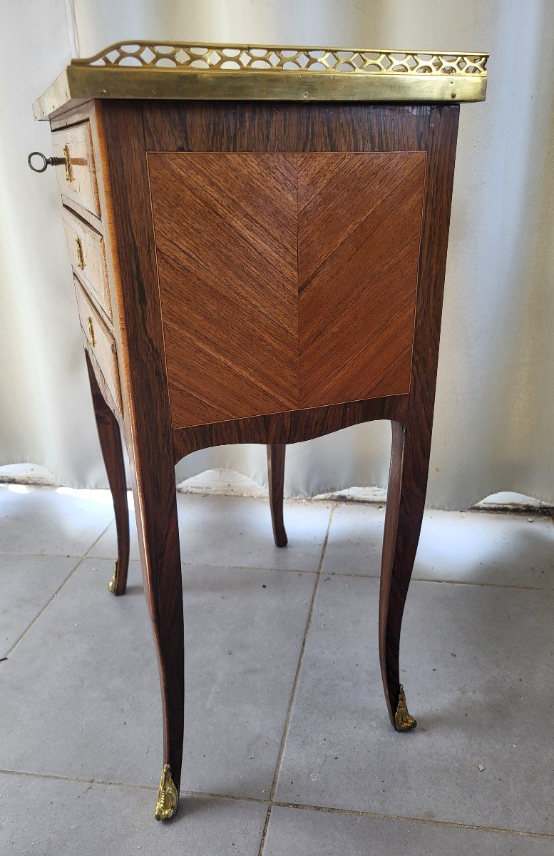 Louis XV Period 18th Century Chiffonniere Marquetry Coffee Table -photo-4