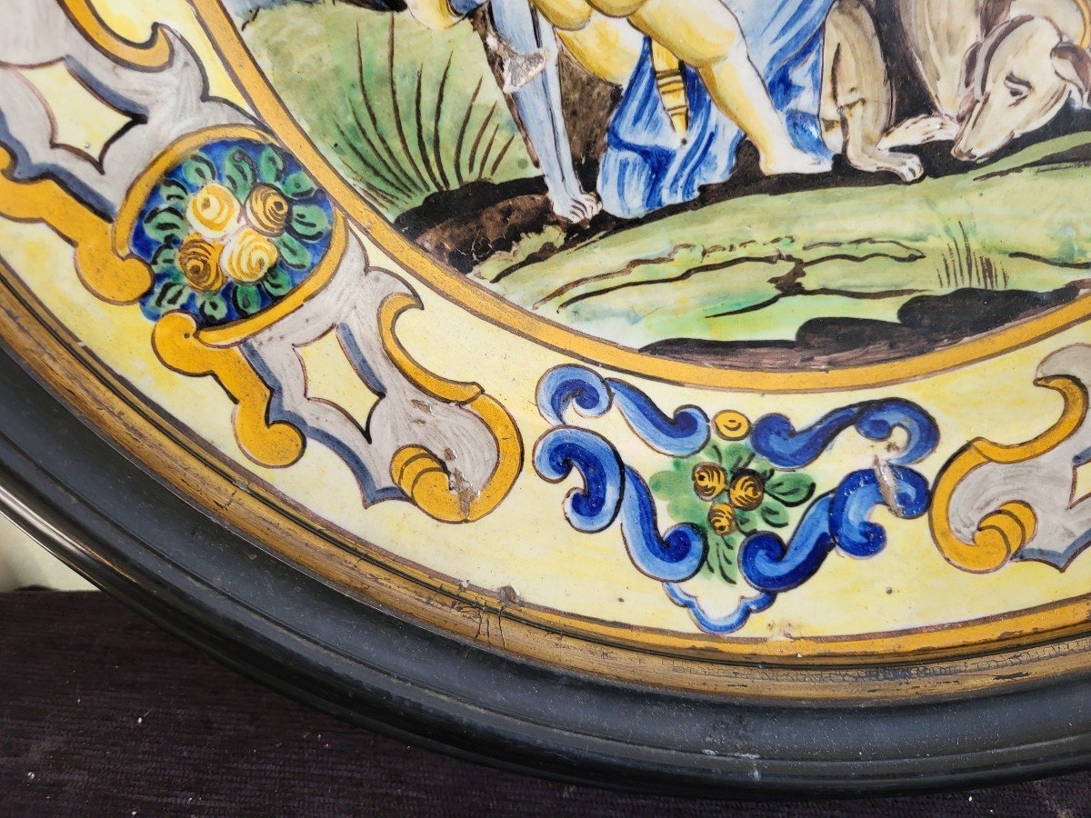 Large Majolica Dish, Italy, 19th Century -photo-3