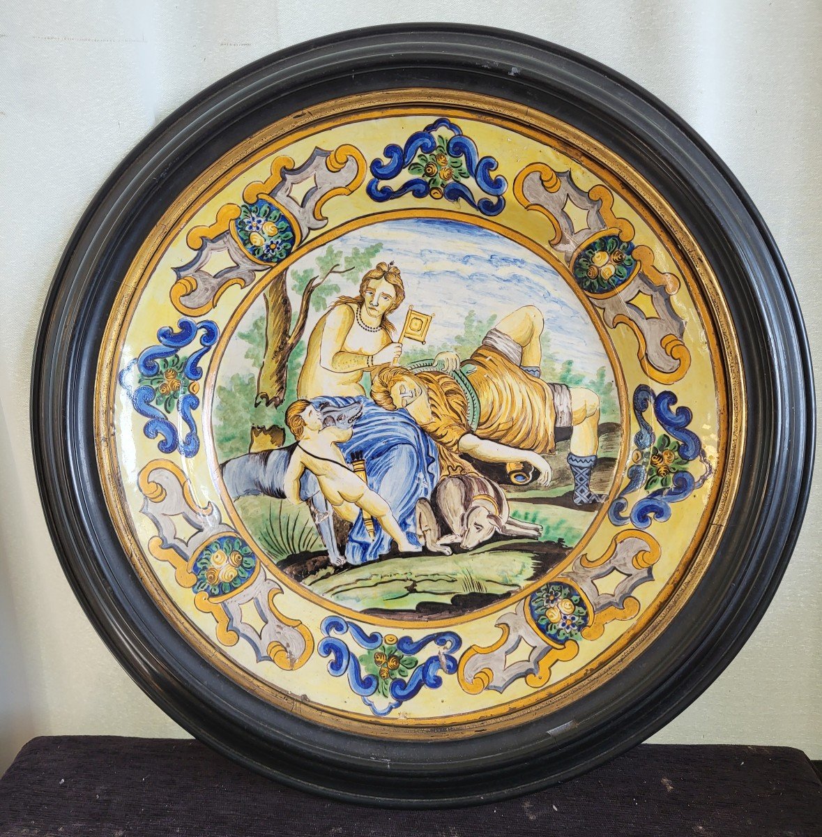 Large Majolica Dish, Italy, 19th Century -photo-6