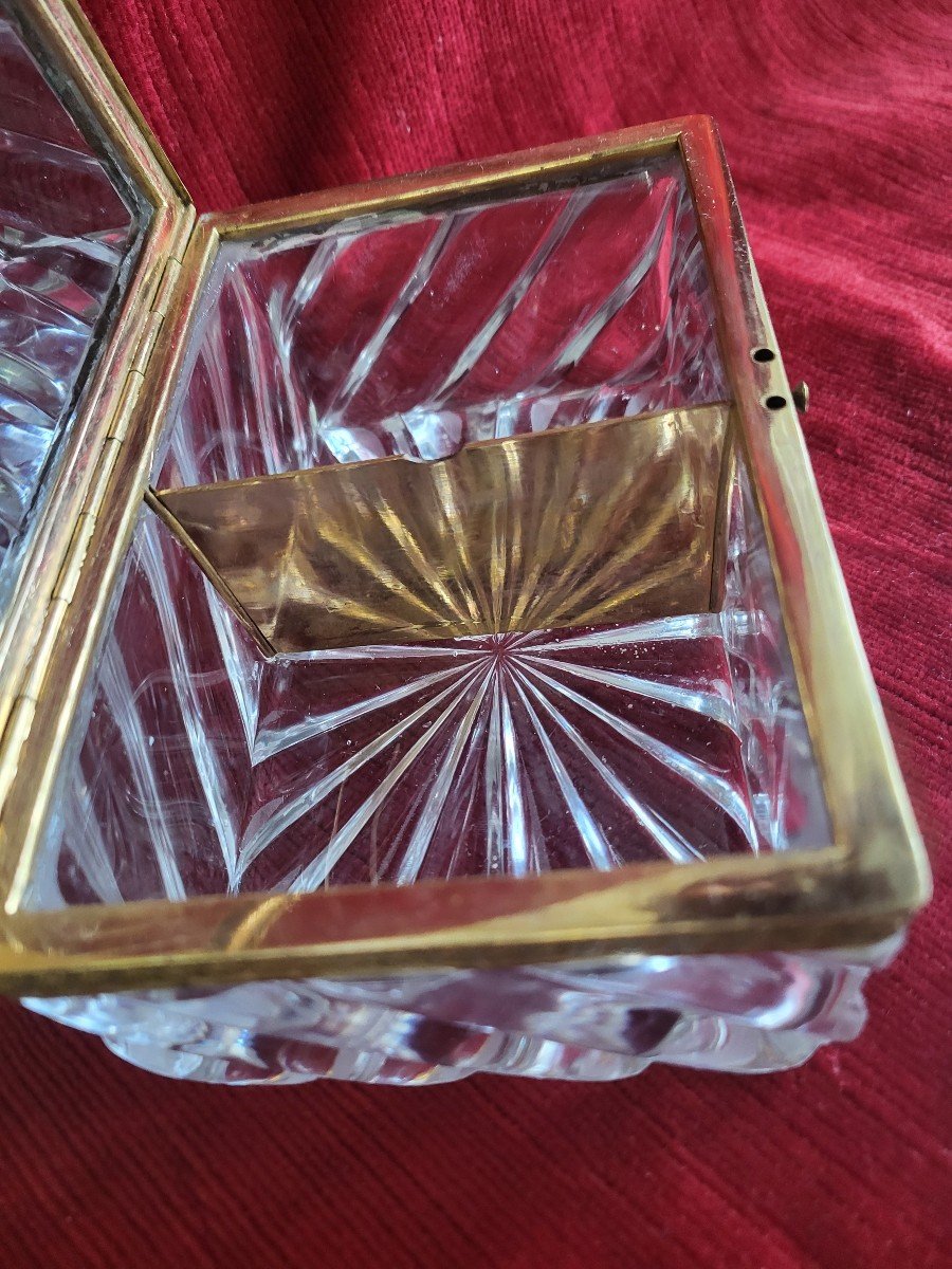 Coffret Cristal Et Bronze Doré  époque XIXe -photo-3