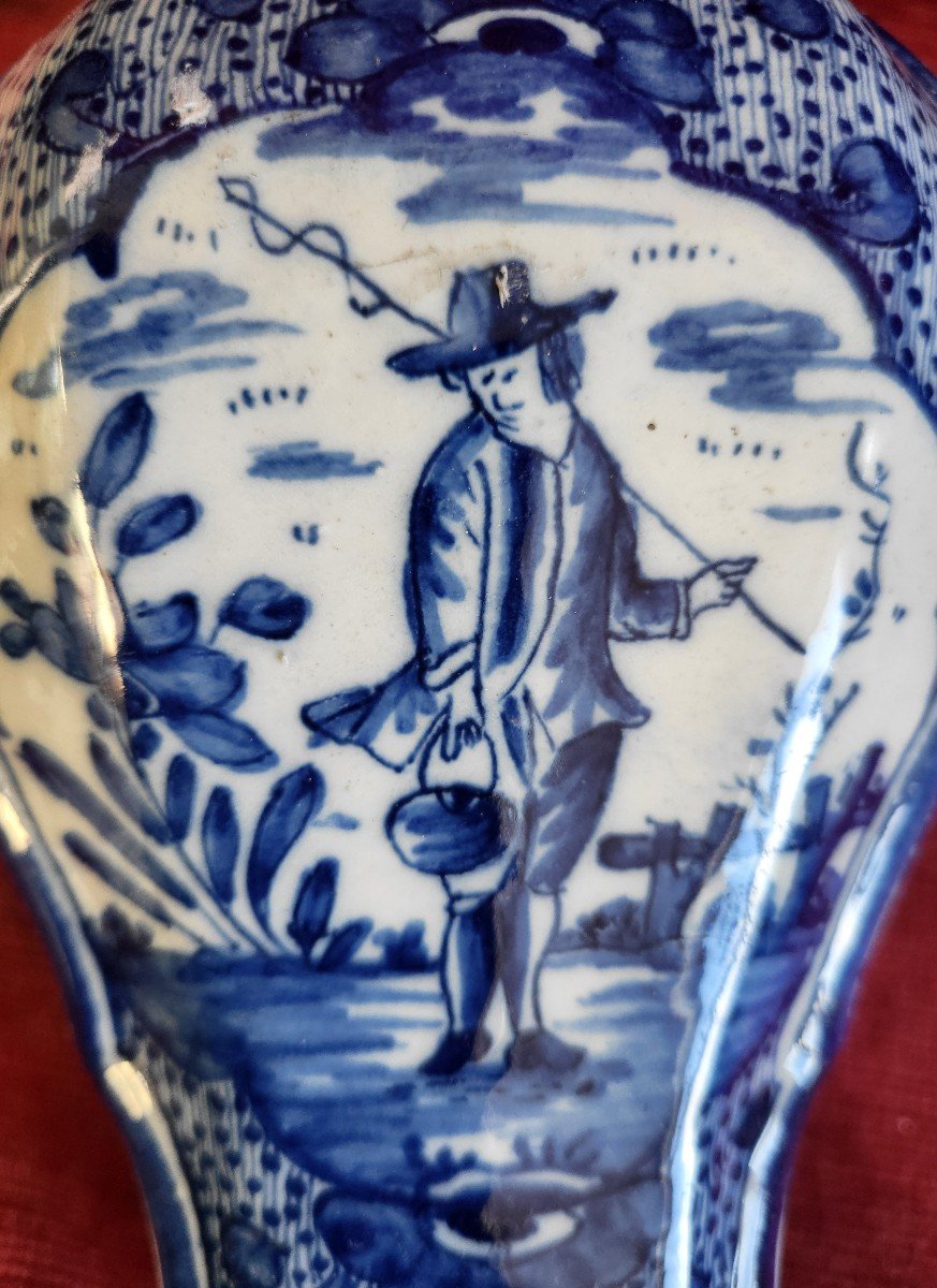 Small Delft Faience Vase From The 18th Century -photo-2