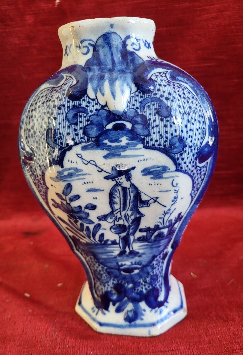 Small Delft Faience Vase From The 18th Century 