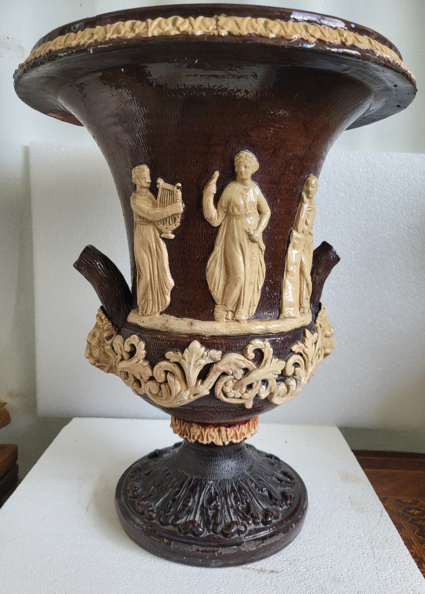 Grand Vase Medicis  Terre Cuite  époque XIXe Siècle 