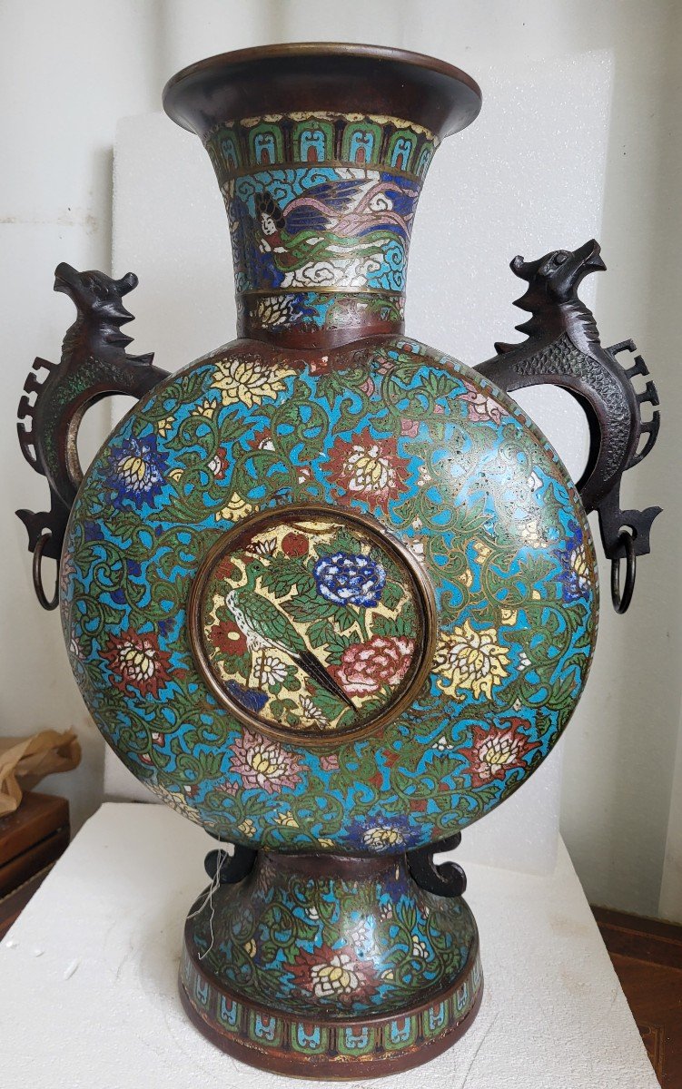 Large Cloisonné Gourd Japan 19th Century -photo-2