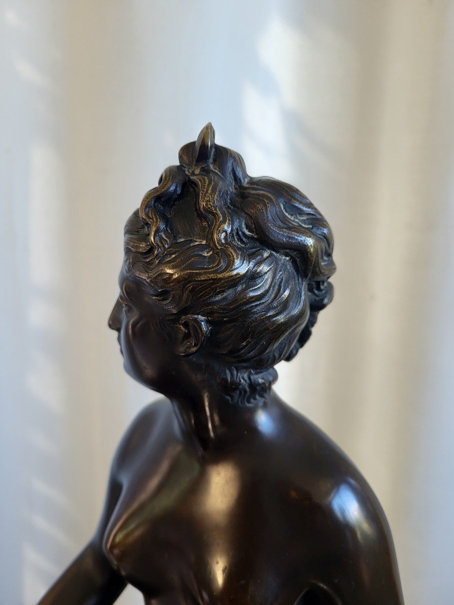 Grand Bronze Diane Chasseresse Signé Houdon époque XIXe Siècle H61cm-photo-5