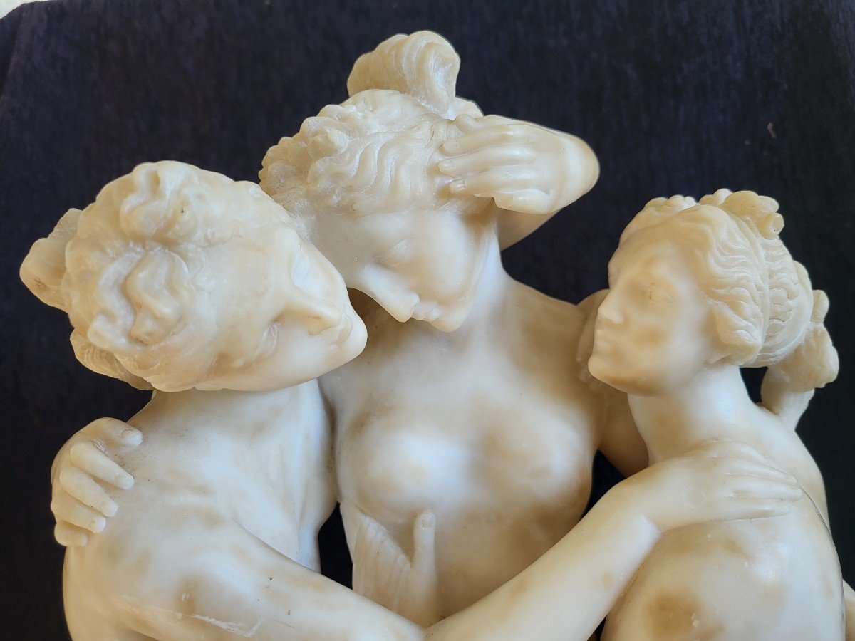 Sculpture The Three Graces Canova 19th Century -photo-3