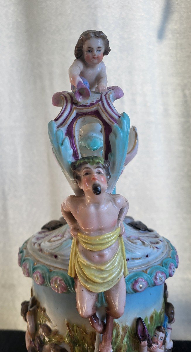 Paire D Aiguieres  Porcelaine  De Meissen époque XIXe Siècle -photo-4