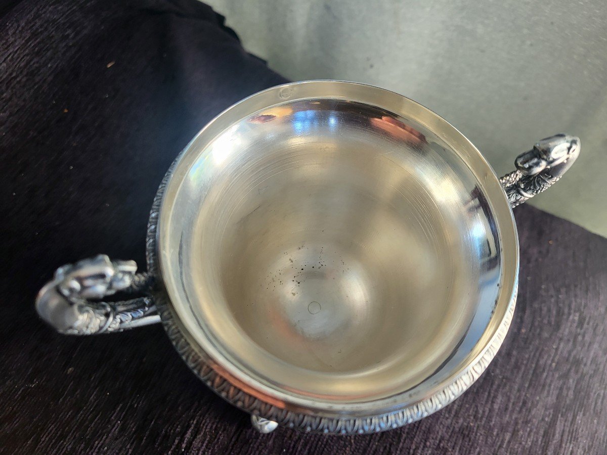 Silver Sugar Bowl, Old Man's Hallmark, Paris, 1819 -photo-8