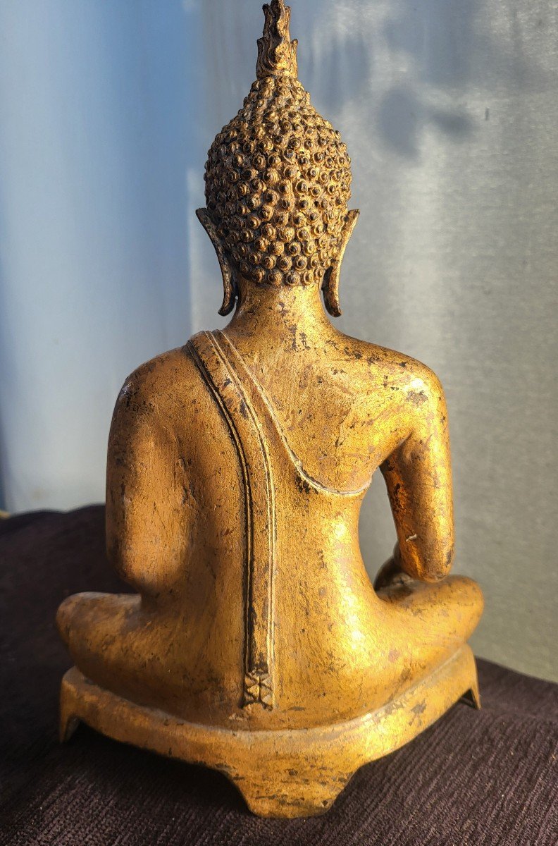 Buddha Gilded Bronze Burma Period Late 19th Century -photo-2