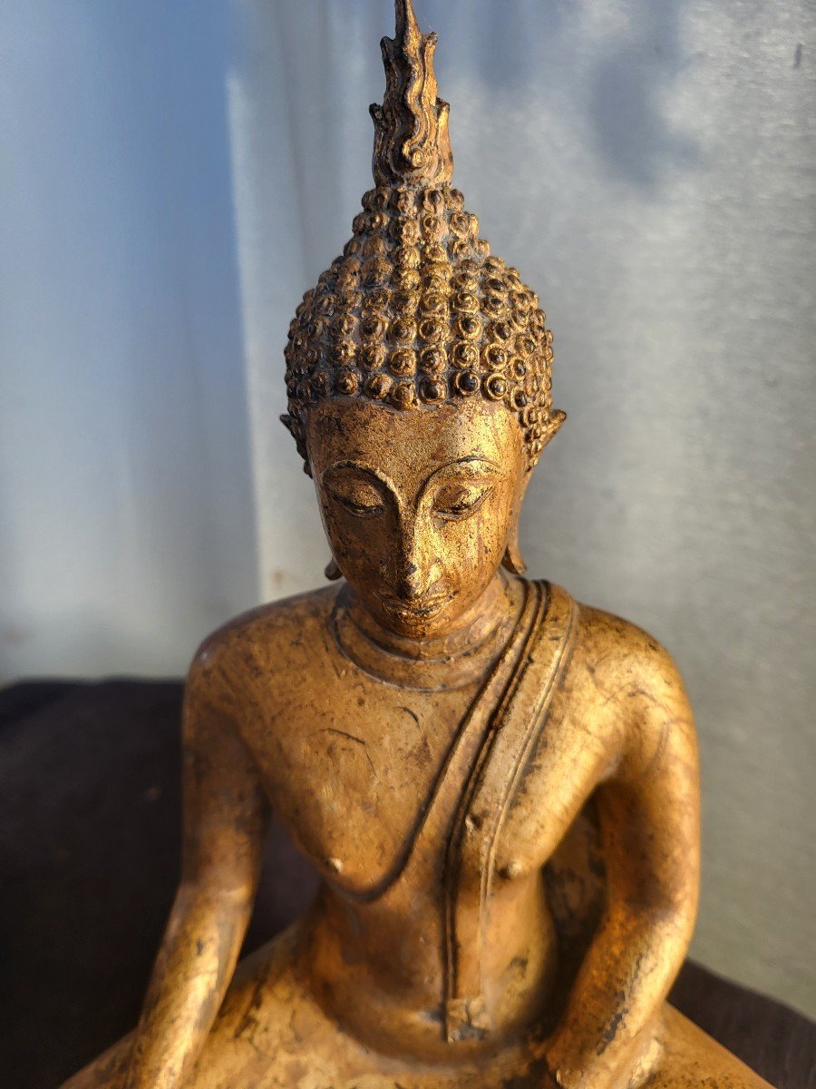 Buddha Gilded Bronze Burma Period Late 19th Century -photo-4