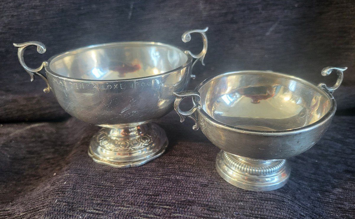 Deux Coupes "de Mariage" Argent  Minerve  XIXe 