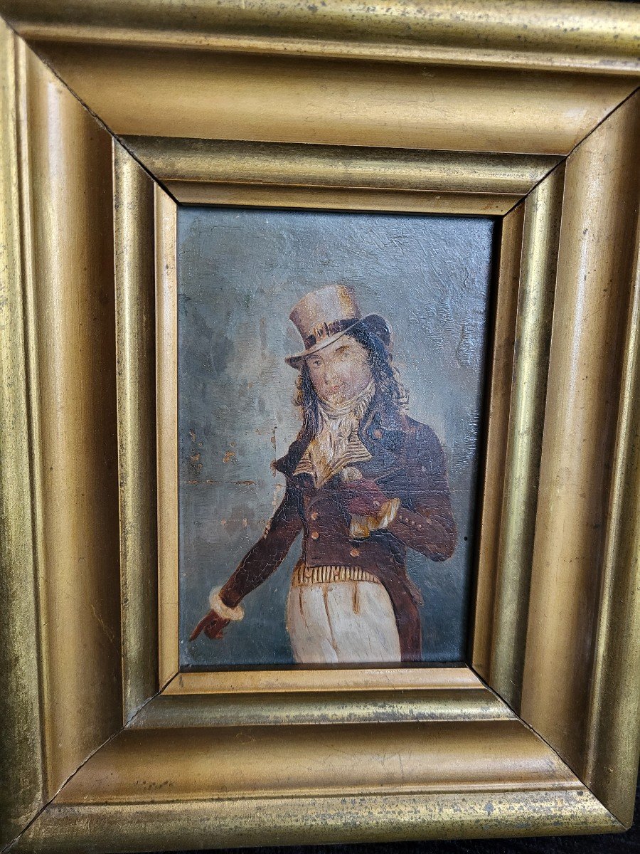 French School 19th Century Portrait Of An Incredible H/p Frame-photo-2