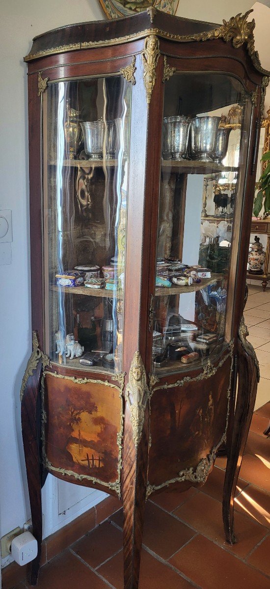 Martin Vernis Living Room Display Cabinet, Napoleon III Period, 19th Century -photo-8