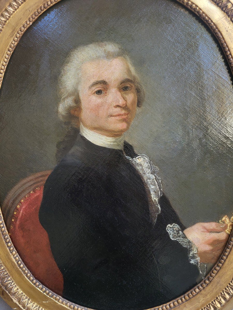 French School Of The 18th Century Portrait Of A Gentleman Collector  -photo-2