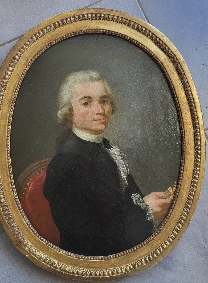 French School Of The 18th Century Portrait Of A Gentleman Collector  -photo-1