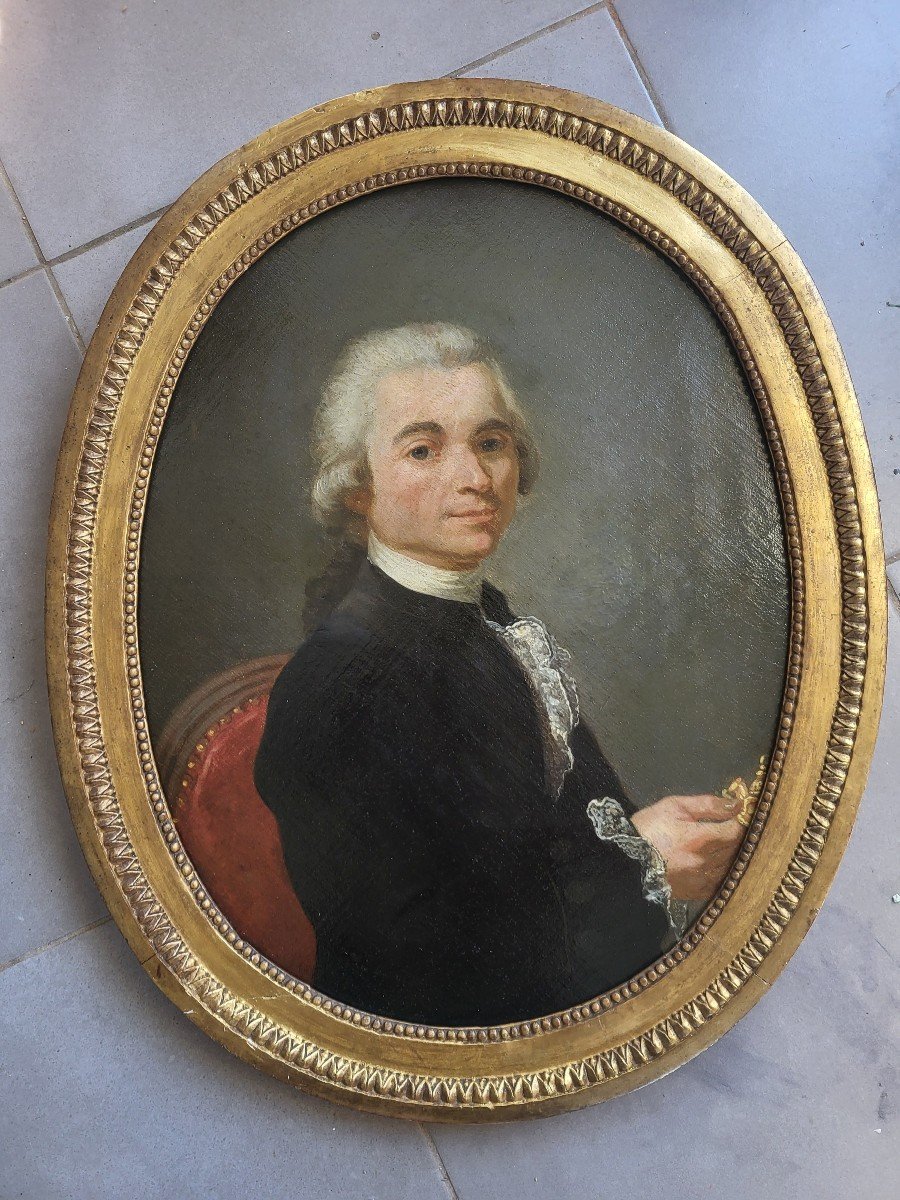 French School Of The 18th Century Portrait Of A Gentleman Collector  -photo-7