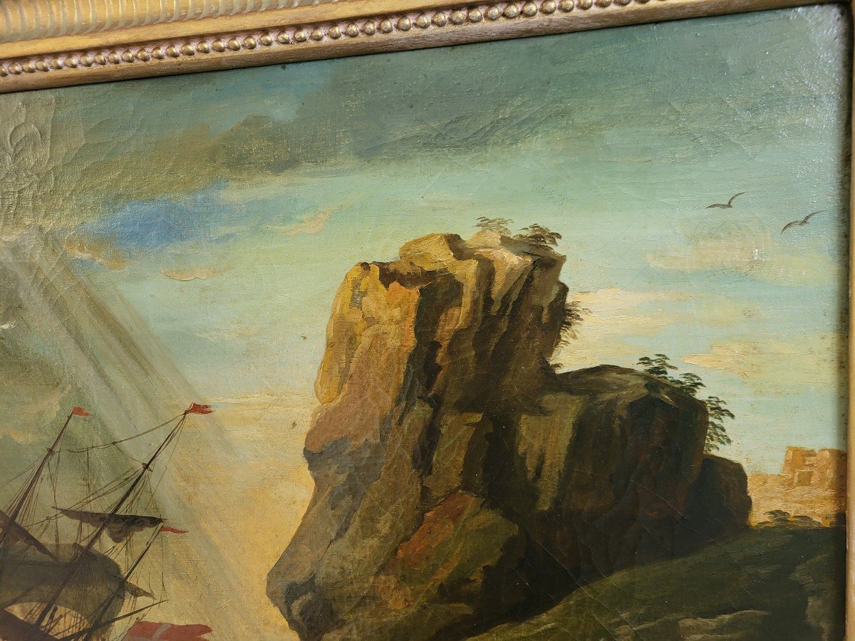 Huile Sur Toile  Sv De Joseph  Vernet  Naufrage, Fin XVIII E  Début XIXe Siècle -photo-7