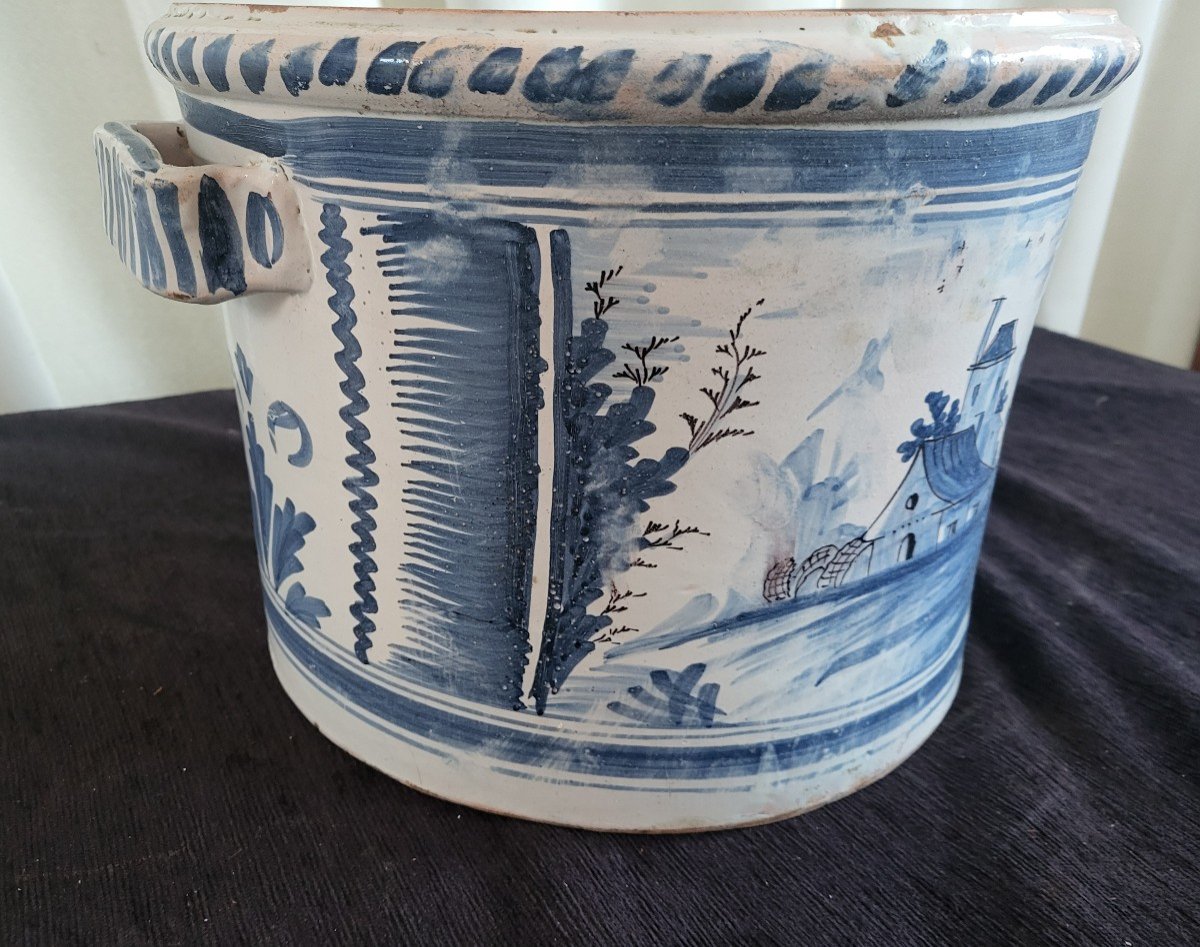 Large Orange Blossom Planter, Nevers Faience, 18th Century -photo-4