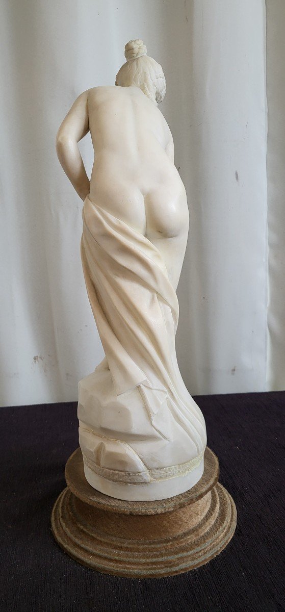 Sculpture  Baigneuse  De Falconnet Albatre c.1900 Hauteur 65cm-photo-4