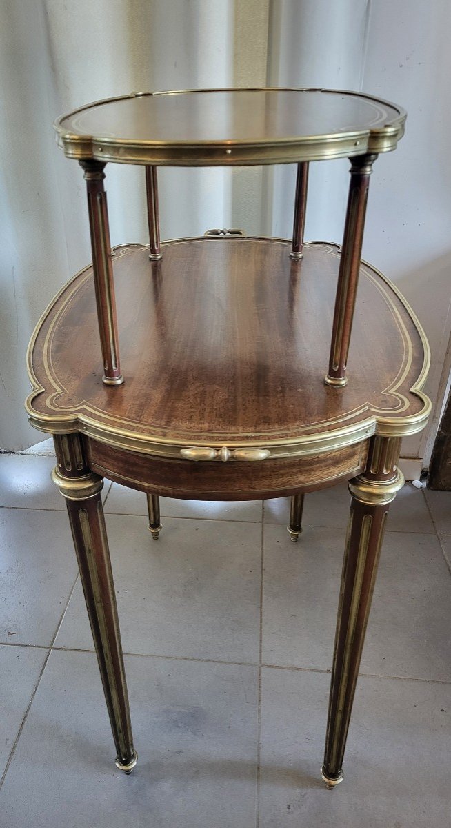 Louis XVI Mahogany Tea Table, 19th Century -photo-2