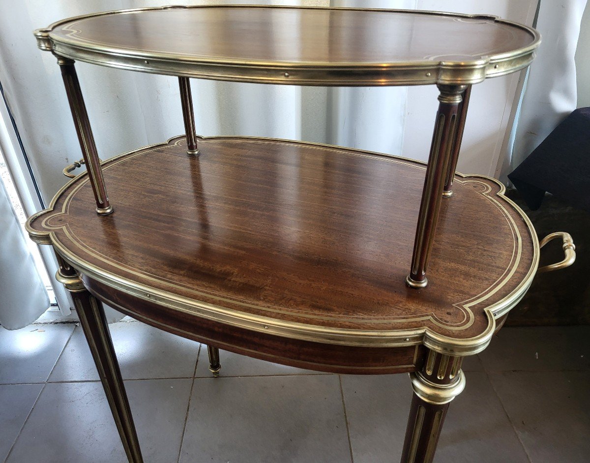 Louis XVI Mahogany Tea Table, 19th Century -photo-1