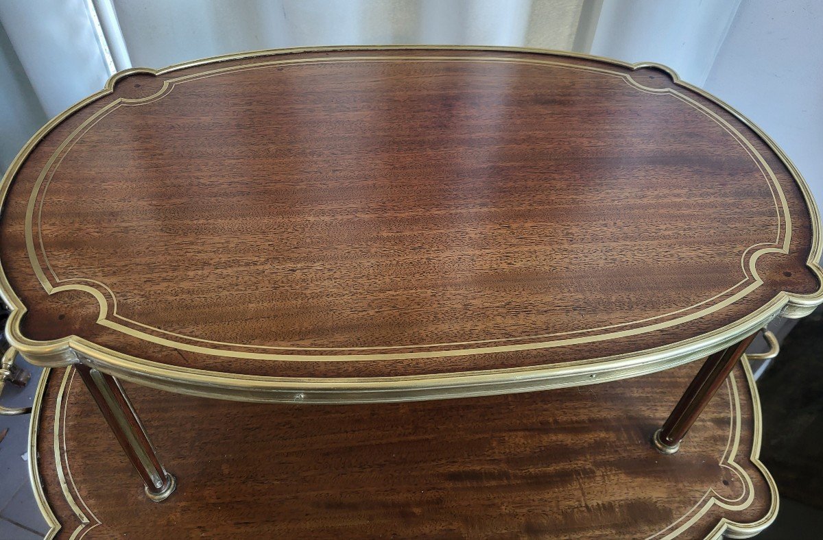 Louis XVI Mahogany Tea Table, 19th Century -photo-4