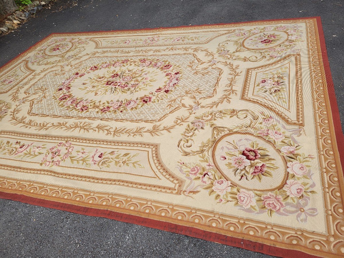 Grand Tapis Savonnerie  Ct Aubusson  425x 310 époque  Fin XIXe -photo-2