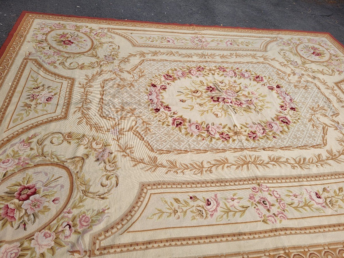 Grand Tapis Savonnerie  Ct Aubusson  425x 310 époque  Fin XIXe -photo-3