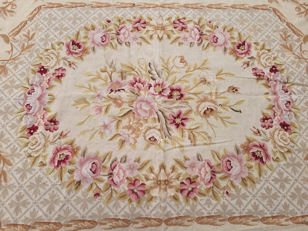 Grand Tapis Savonnerie  Ct Aubusson  425x 310 époque  Fin XIXe -photo-3