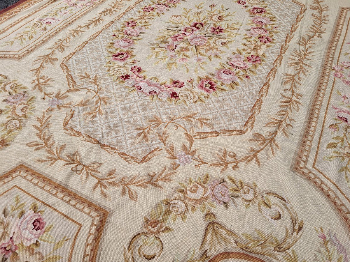 Grand Tapis Savonnerie  Ct Aubusson  425x 310 époque  Fin XIXe -photo-6