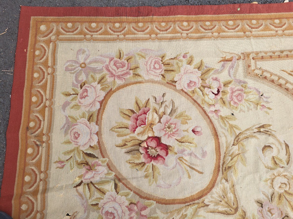 Grand Tapis Savonnerie  Ct Aubusson  425x 310 époque  Fin XIXe -photo-8