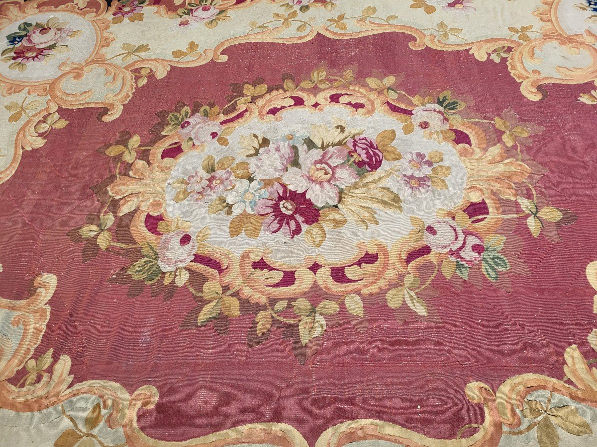 Grand Tapis Aubusson  époque Napoléon III XIXe  Siècle  430 X325cm-photo-2