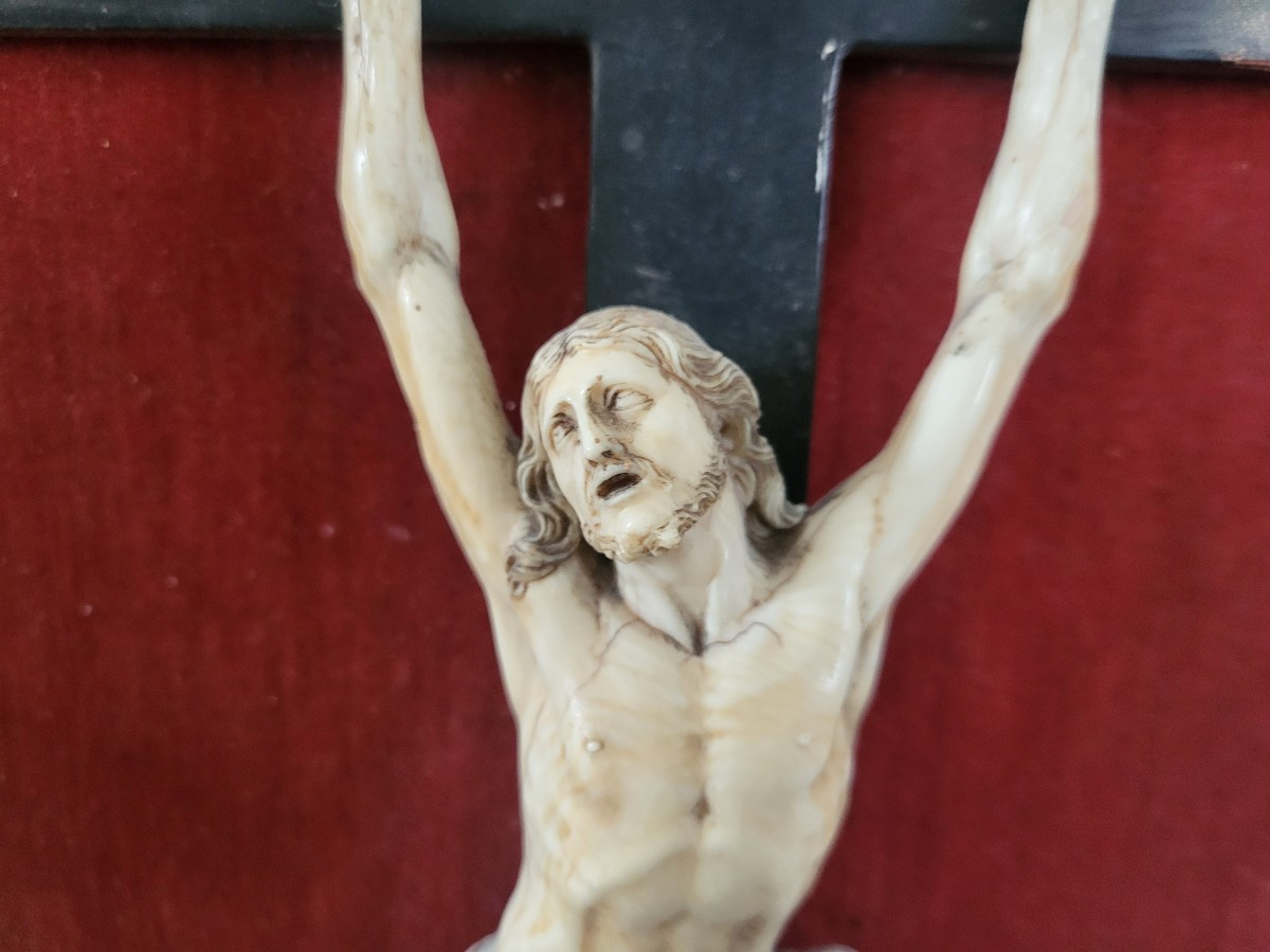 Christ Crucifix Bois Doré époque De La Régence  Dieppe début du ,XVIII eSiècle H60cm-photo-3