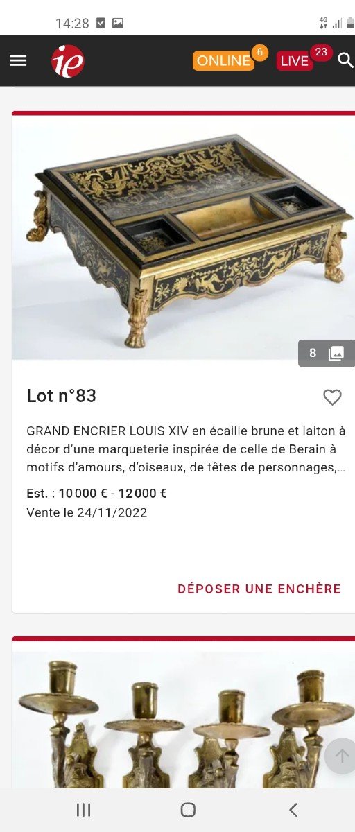  Encrier Marqueterie Boulle époque Louis  XIV c.1700-photo-7