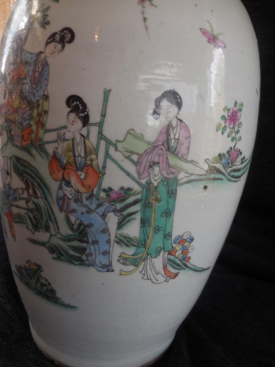 Vase Porcelaine De La Chine Ht 45cm Fin XIXe-photo-1