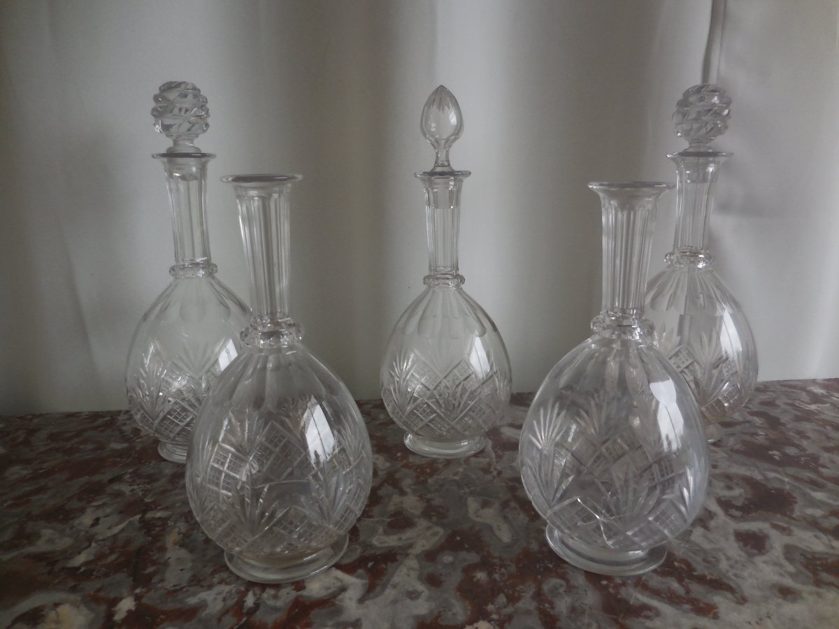 Service De Verres En Cristal taillé De Baccarat  Modèle Douai époque XIXe 53 Pièces Tbe-photo-3