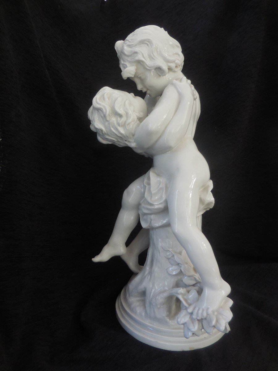 Important Porcelain Group Capodimonte Sg Madrassi Around 1900 Ht 59cm-photo-2