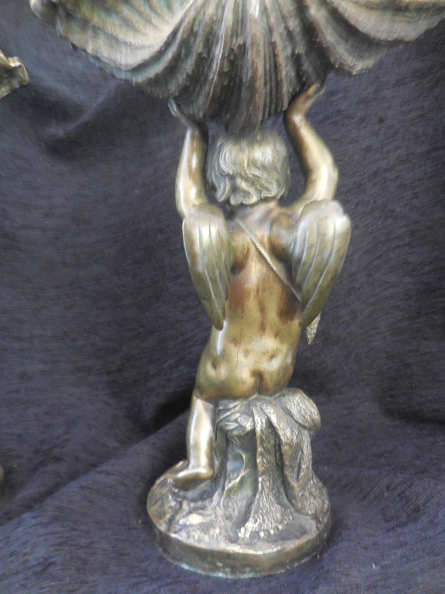 Paire De Sculptures De Surtout En Bronze-photo-4