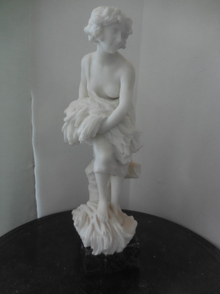 Sculpture en marbre de Carrare la moisson sg ALichini c 1900-photo-2