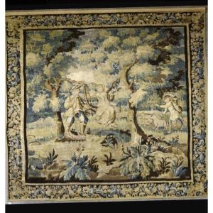 Tapisserie Aubusson   Verdure Animée  époque  XVIIe