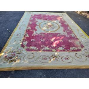 Important  Tapis  D Aubusson  époque  Napoléon III  XIXe Siècle 450x305cm