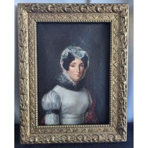 Portrait Lady Quality Oil S/t Early 19th Century