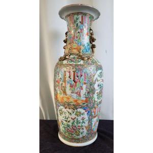 Large Canton Vase 19th Century H 62cm