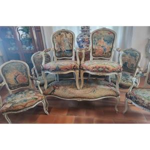 Living Room Furniture Stamped Nt Porrot Louis XV XVIII Period 