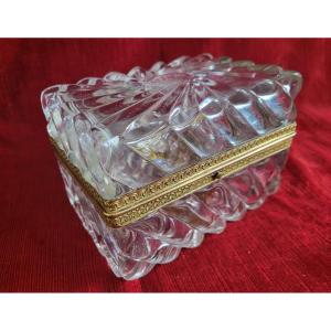 19th Century Crystal And Gilded Bronze Box 