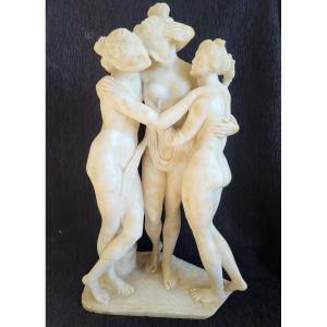  Grande sculpture  Les Trois Grâces  Canova époque XIXe SiècleH60 