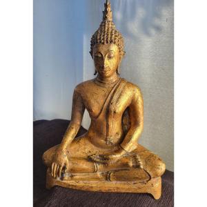 Bouddha  Bronze Doré Birmanie  époque  Fin XIXe 